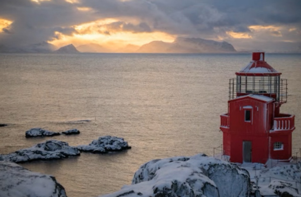 Red Lighthouse, Lofoten Islands