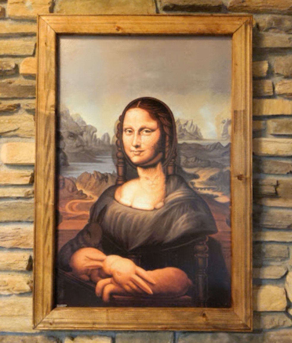 Mona Lisa Hidden Animals Painting at Las Palmas
