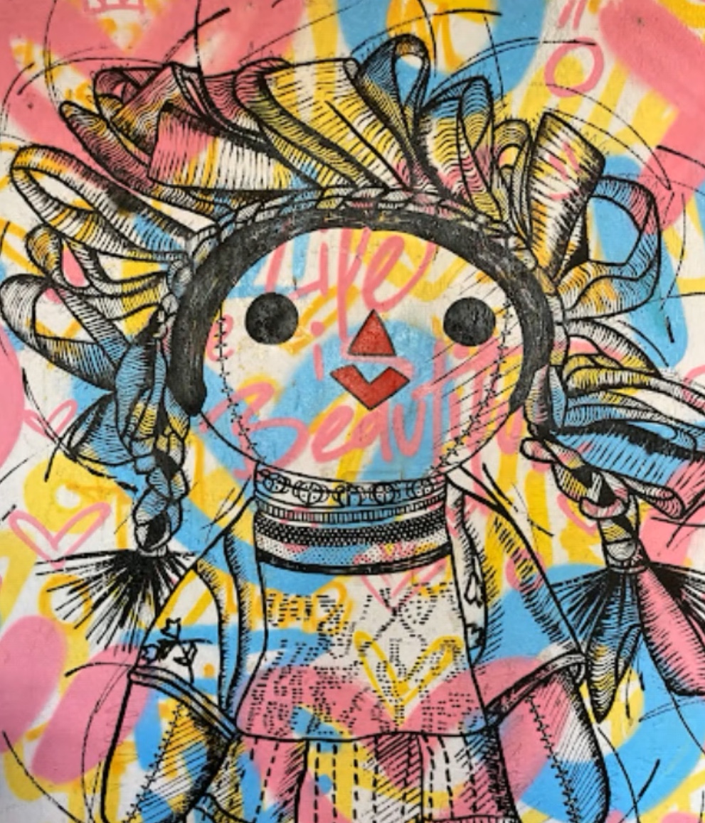 Mural Muñeca Mermelada