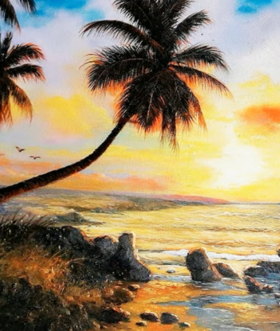 Painting Of Malalayang Beach 1970