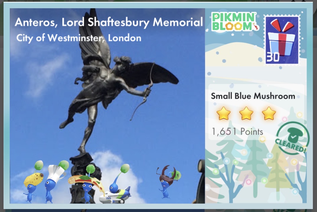 皮卡迪利圓環中心的安忒洛斯紀念噴泉