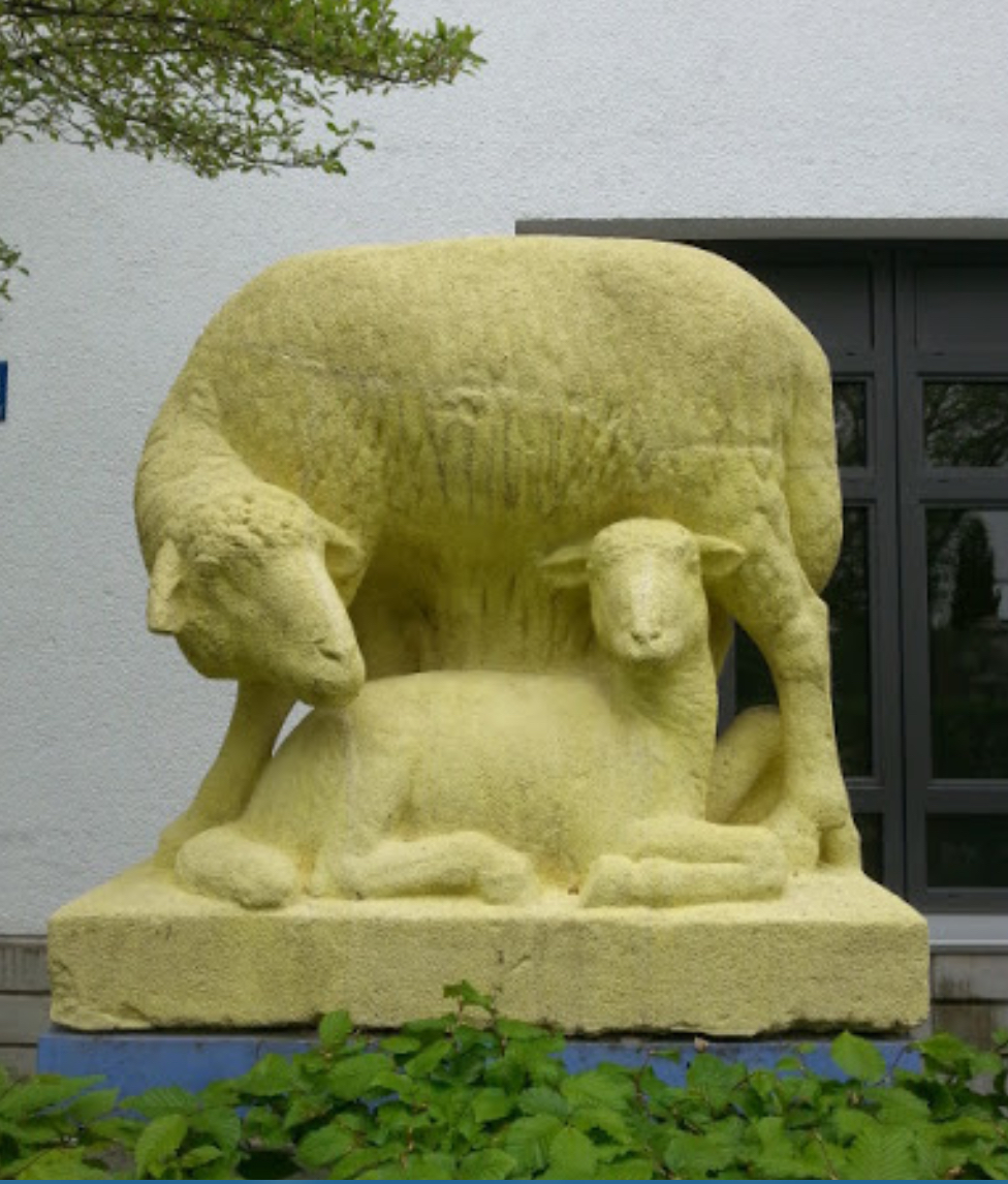 Yellow Sheep Statue