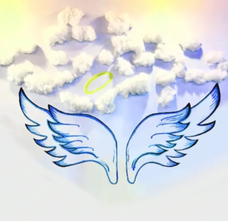 Angel Wings Mural at Heavenly Cups