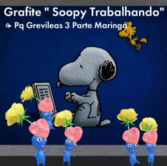 Grafite " Soopy Trabalhando”