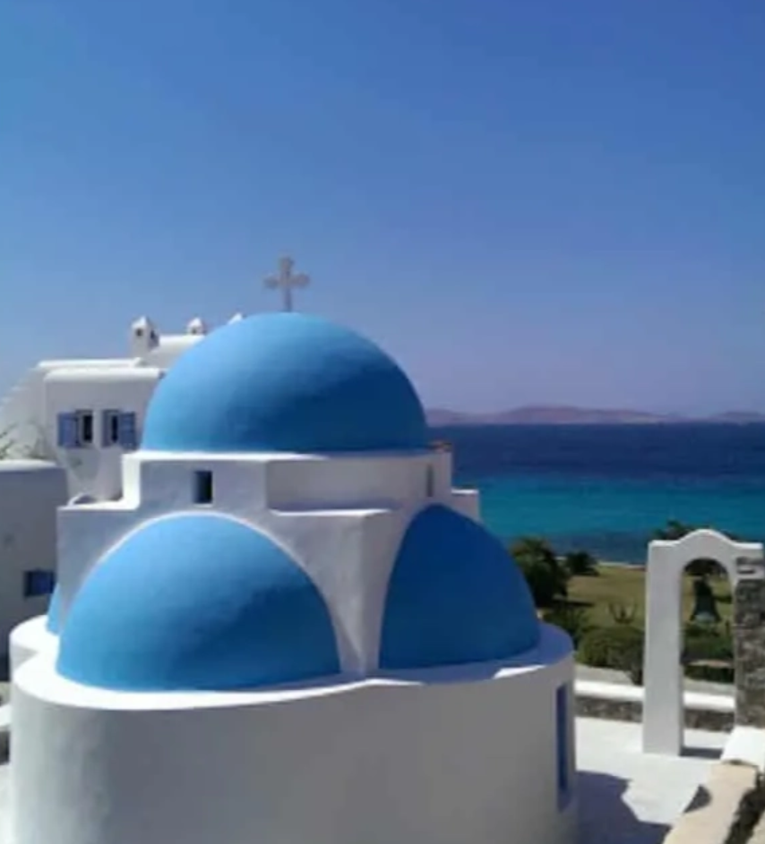 Pretty Blue Church On the water