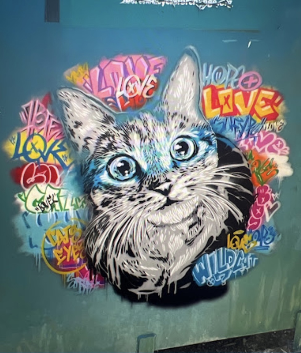 Cat Mural and Artwork