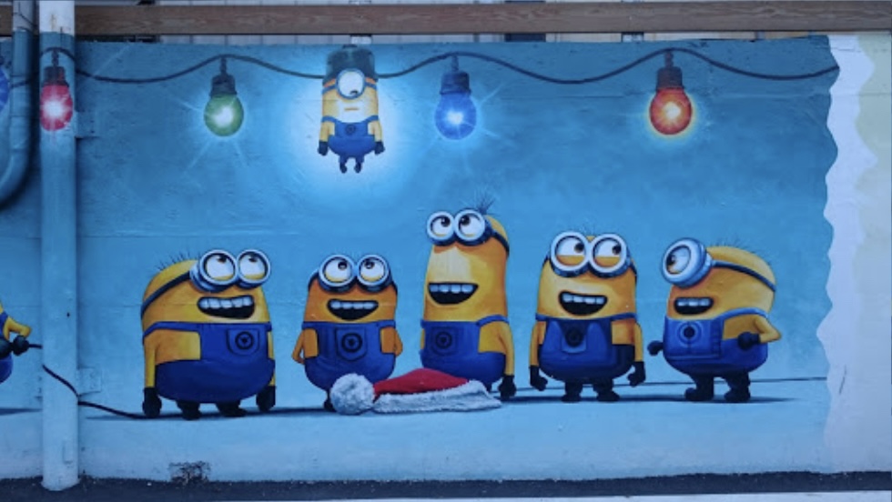 小小兵彩繪塗鴉牆