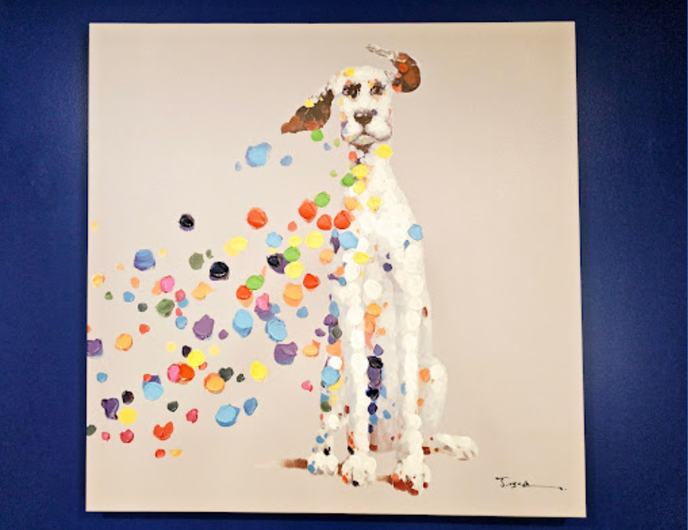 Rainbow Dog Painting