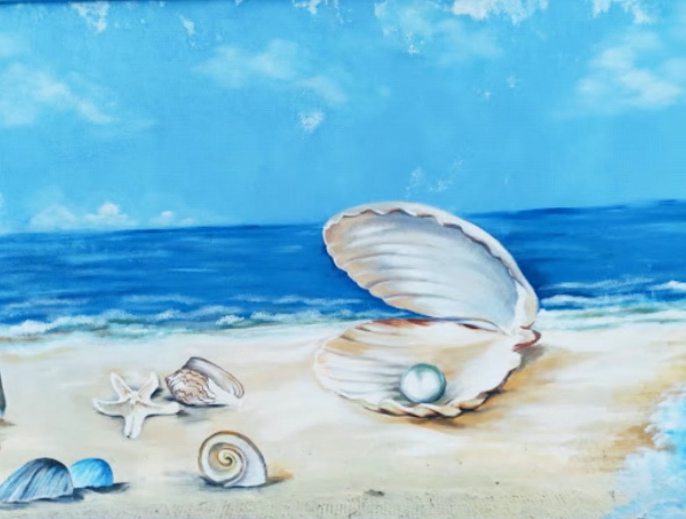 Ngọc trai trên bãi biển