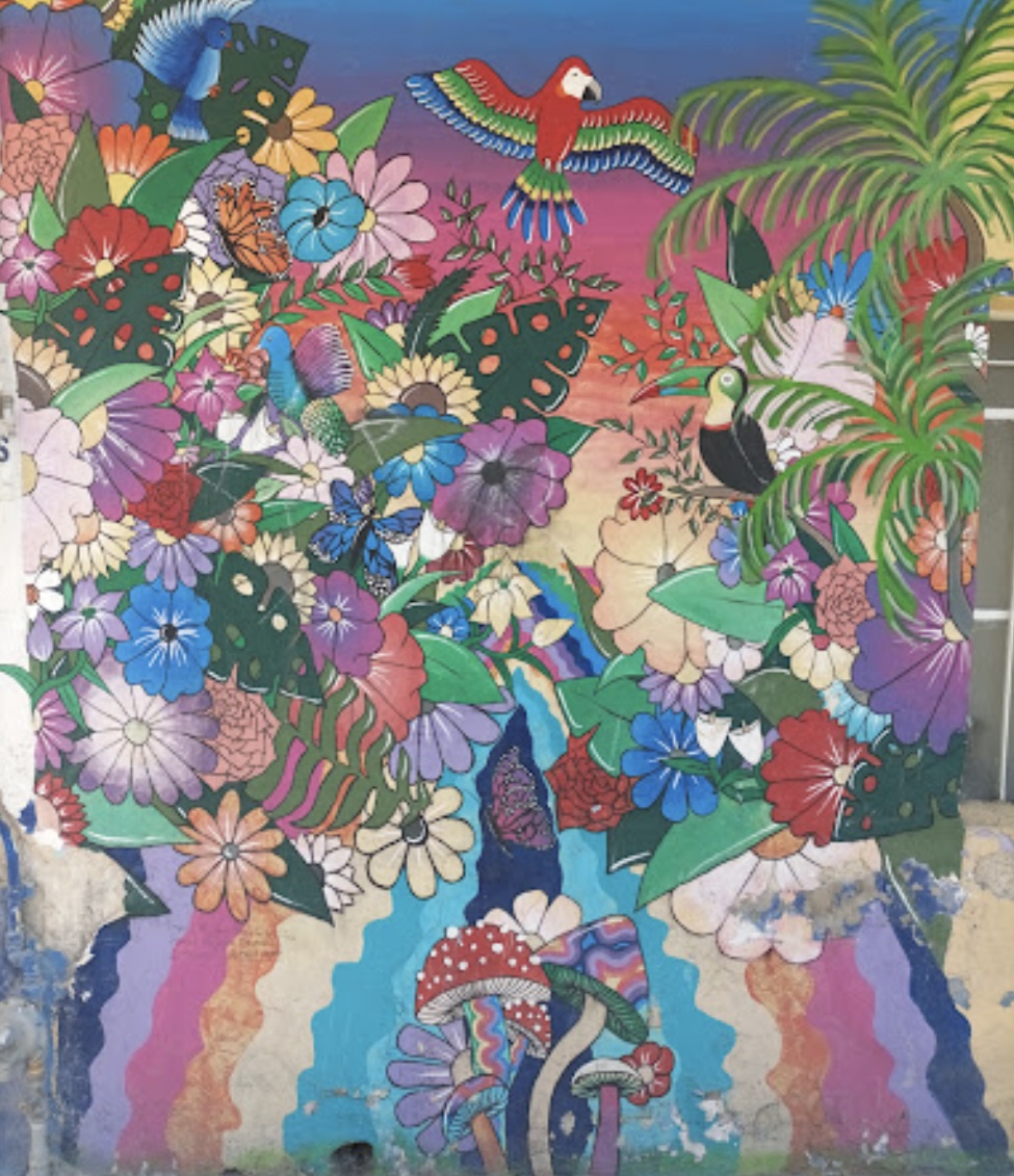 Mural camino a la felicidad