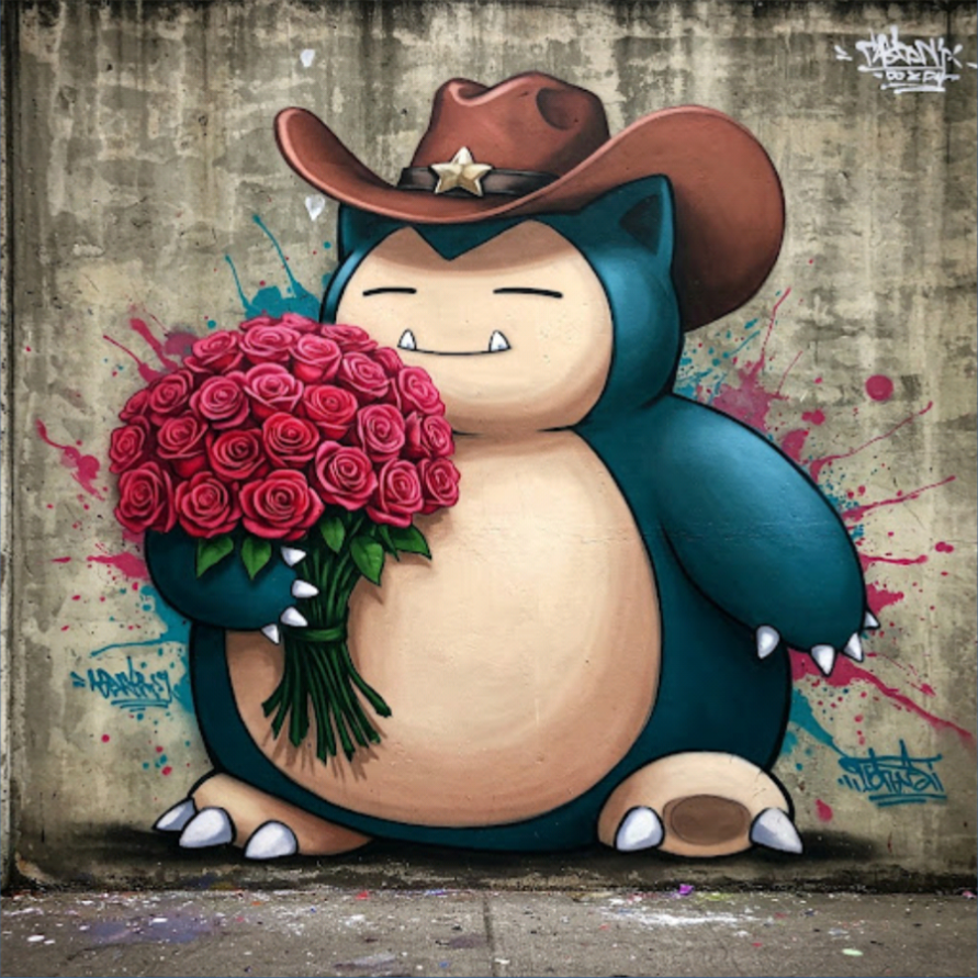 mural a Snorlax