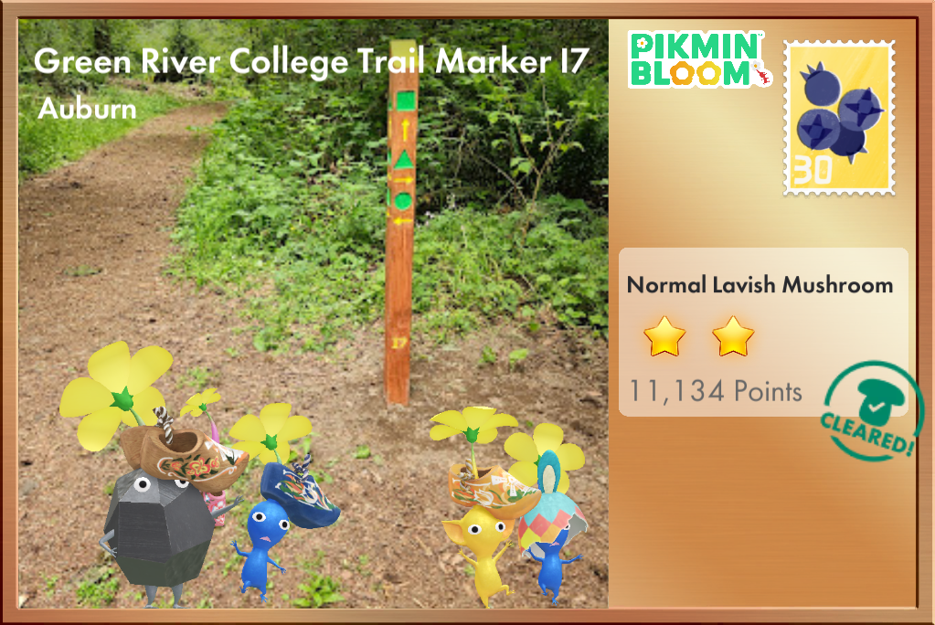 Green River College Trail Marker 17