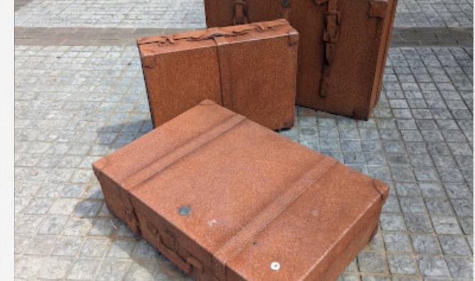 Three Suitcases Sculpture