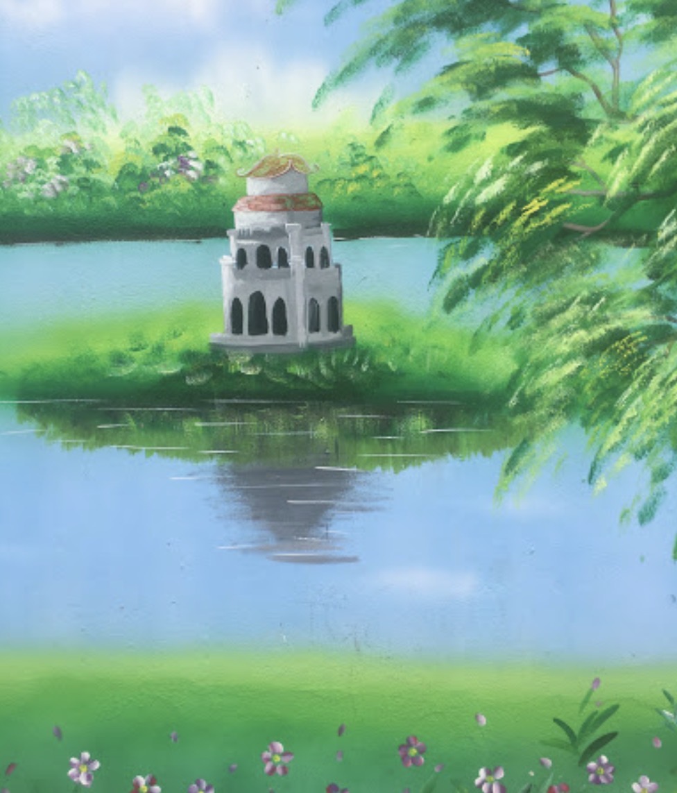 Tranh tường Tháp Rùa