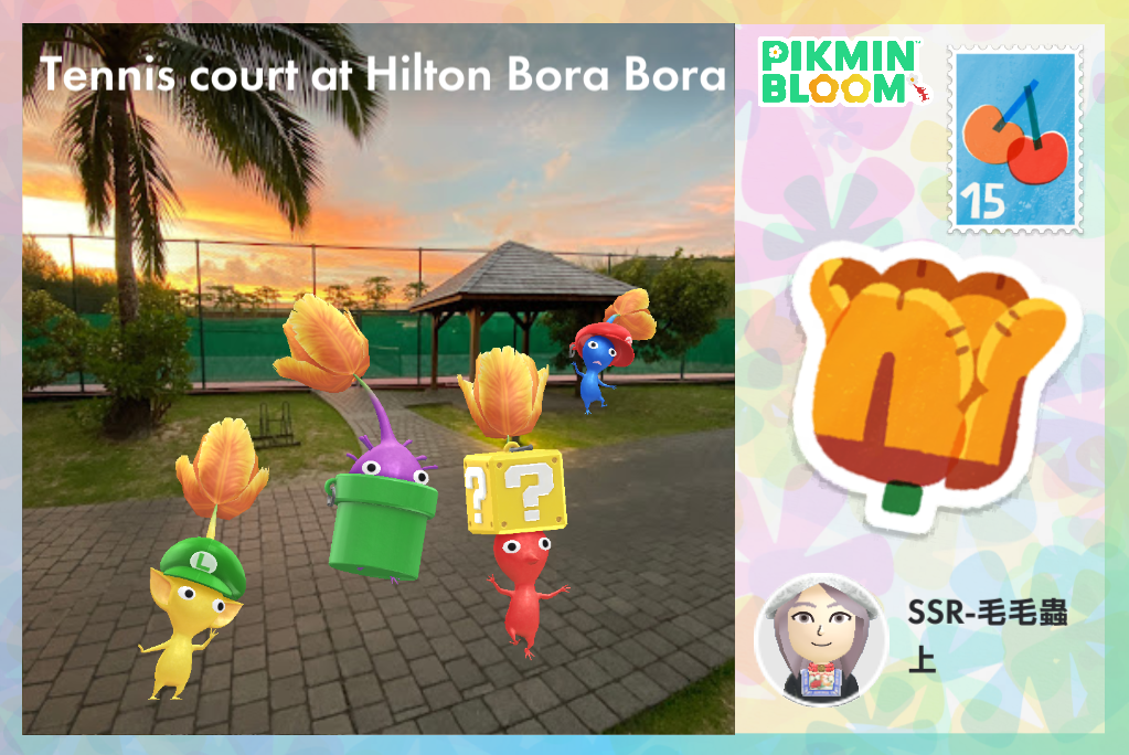 Tennis court at Hilton Bora Bora