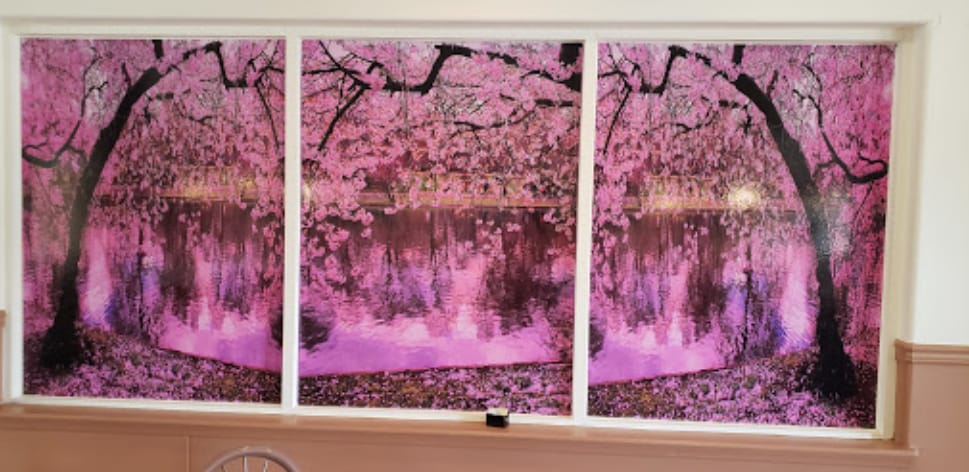 cherry tree mural