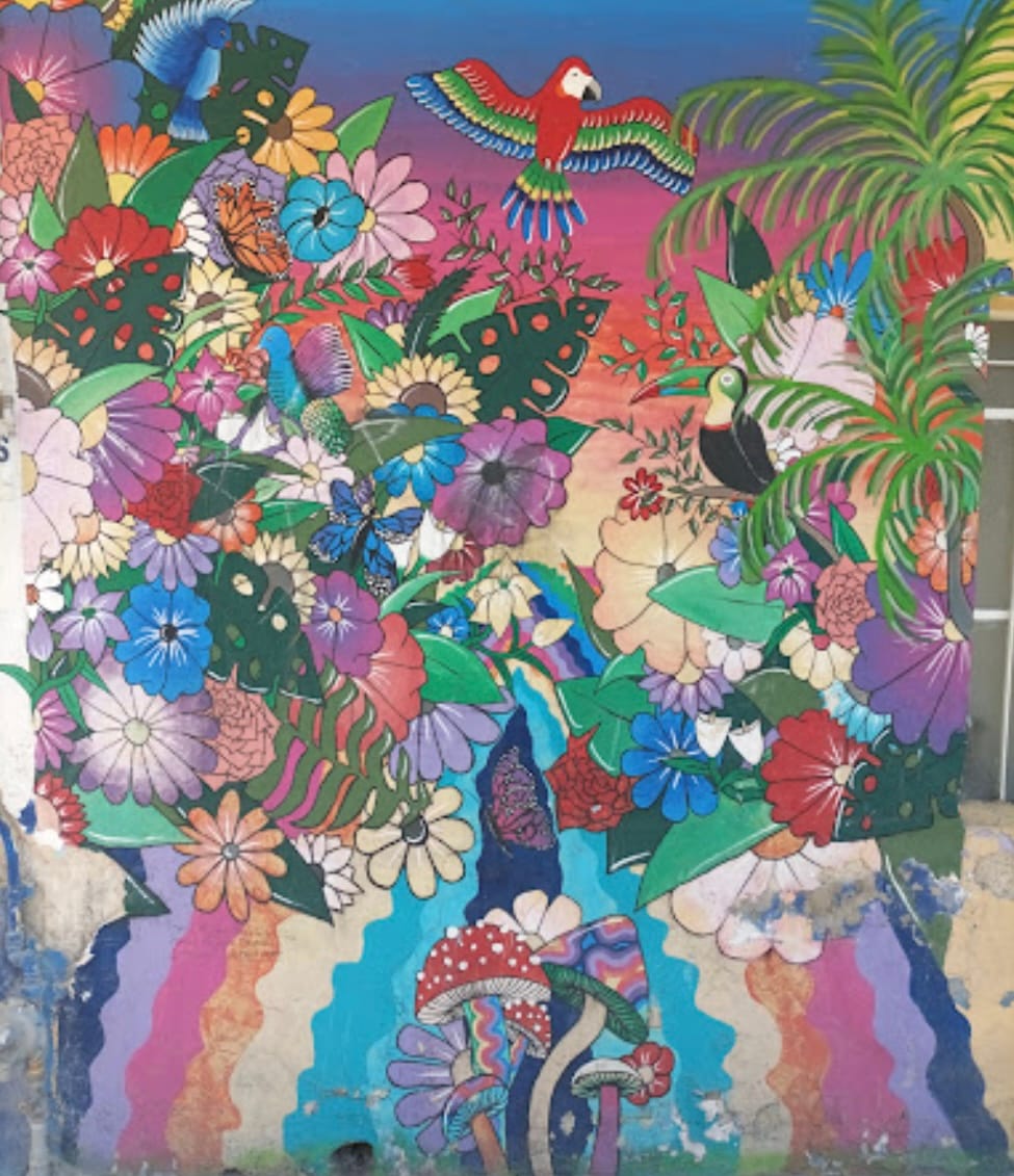 Mural camino a la felicidad