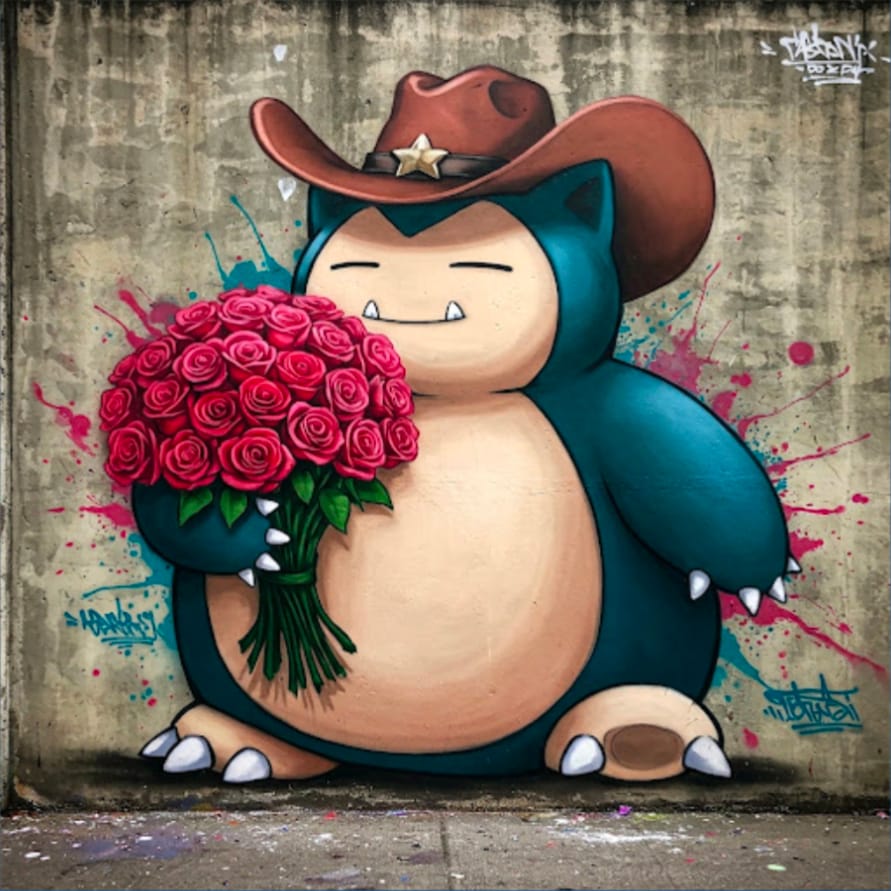 mural a Snorlax