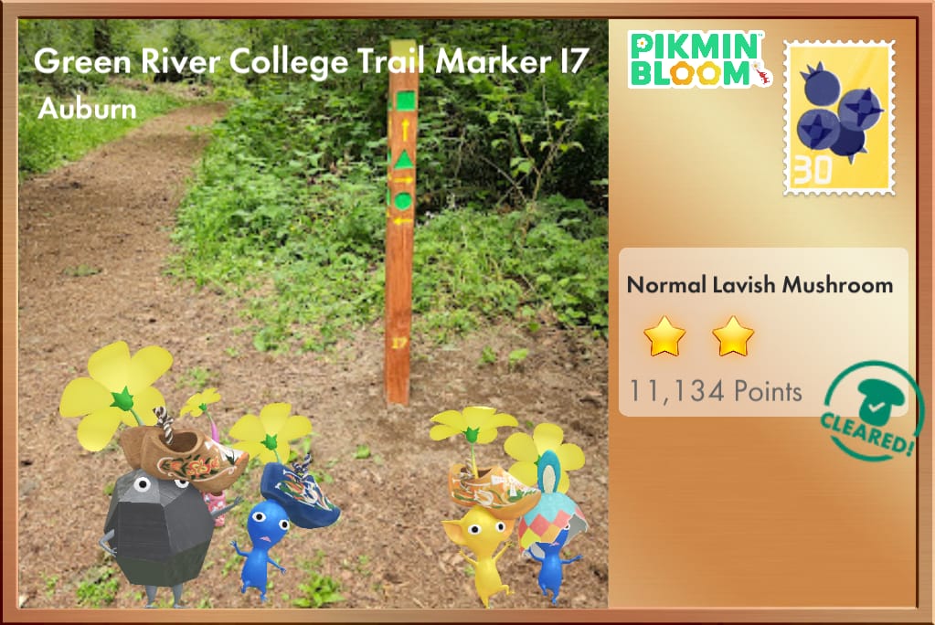 Green River College Trail Marker 17