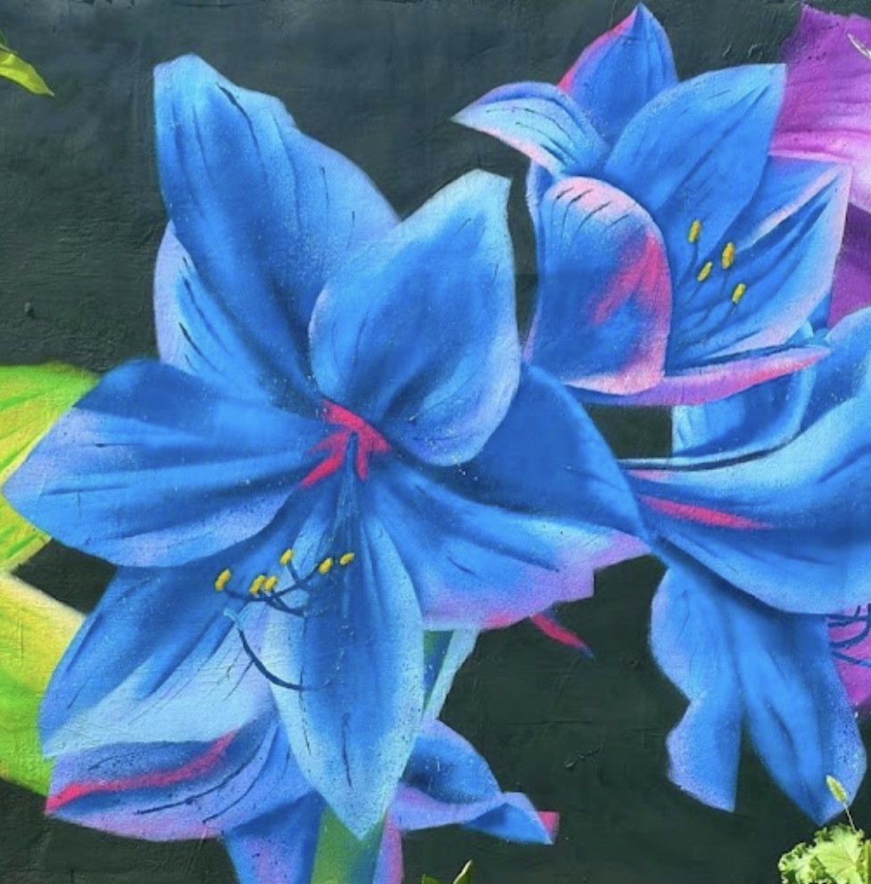Blue Amaryllis Painting
