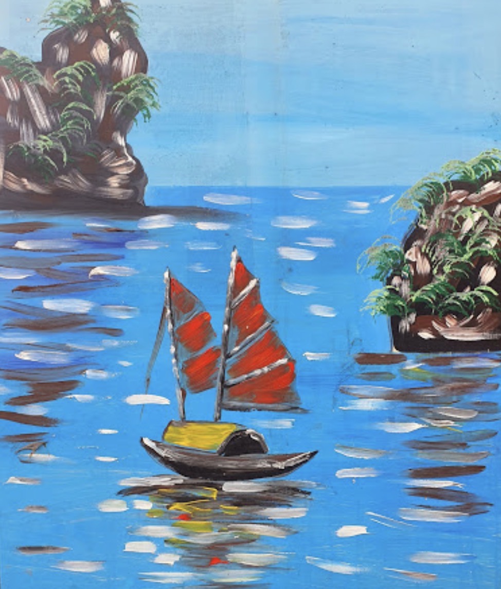 Bích họạ: Chiếc thuyền cô độc