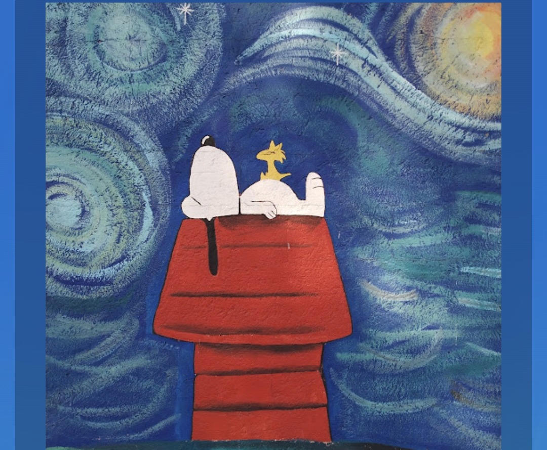 Snoopy Bajo la Nache Estrellada