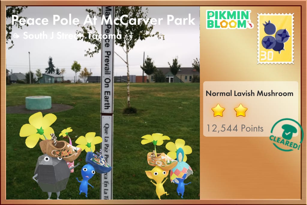 Peace Pole At McCarver Park