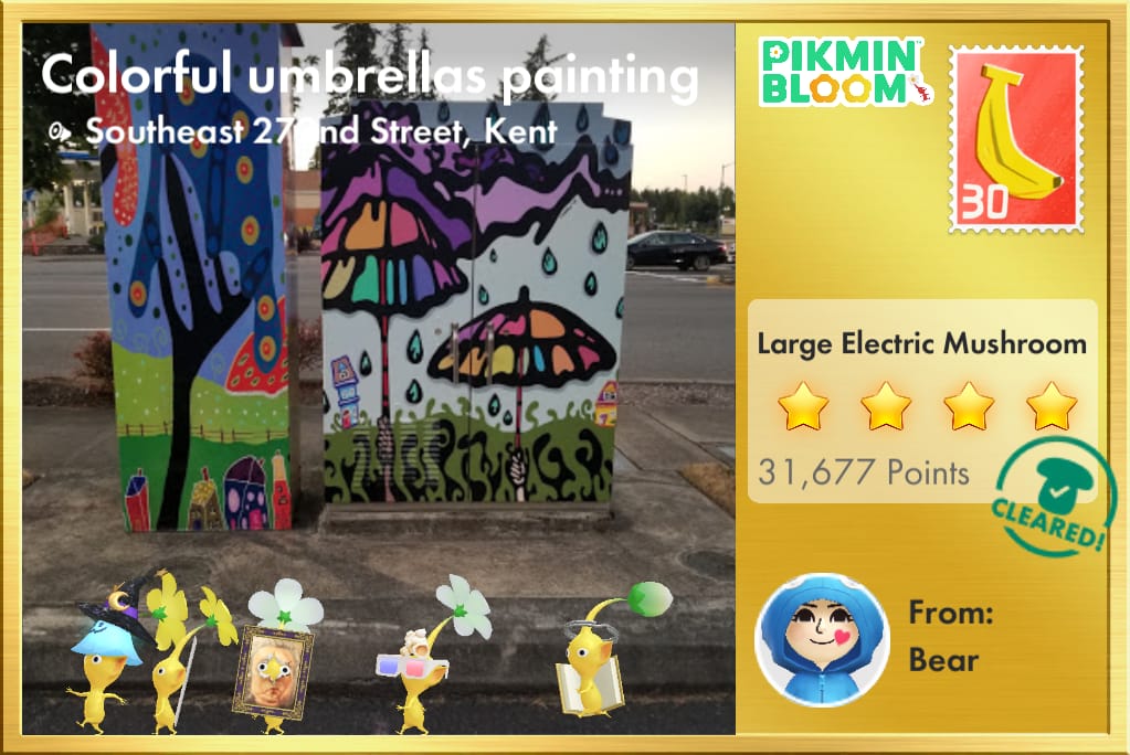 Colorful umbrellas painting